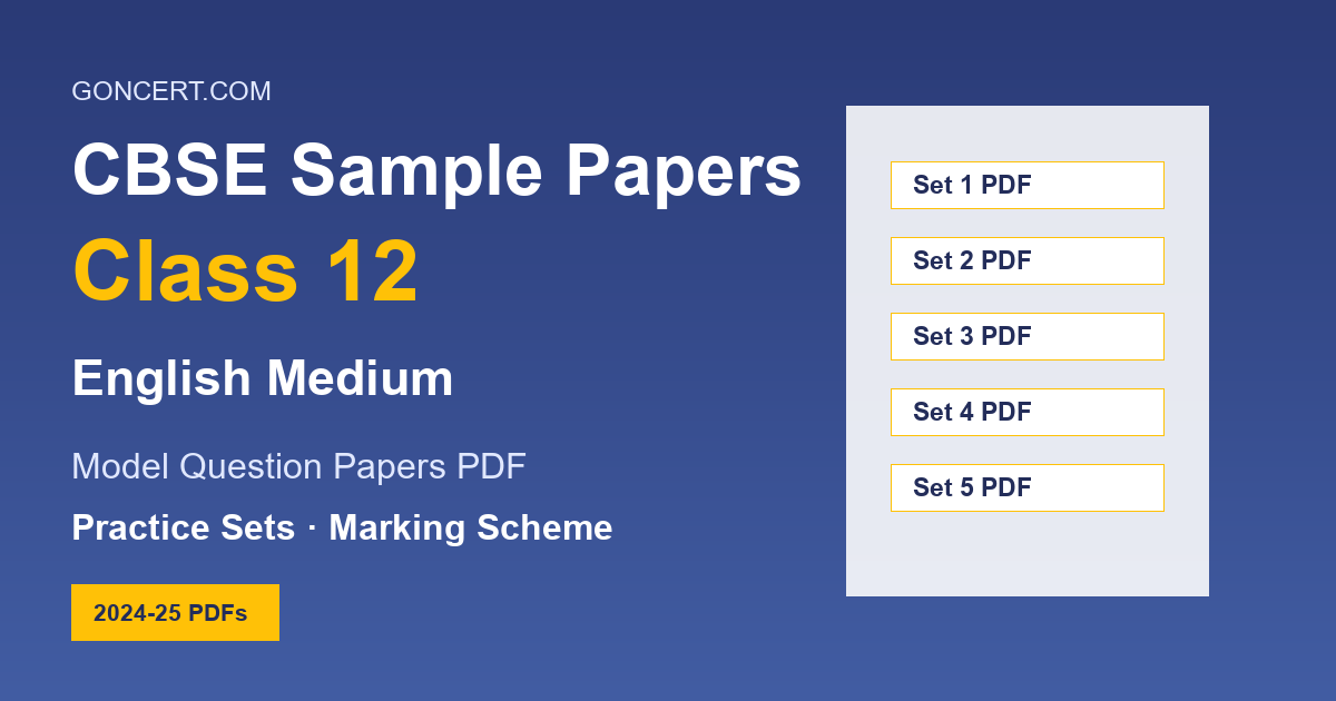 CBSE Sample Papers Class 12 English PDF download