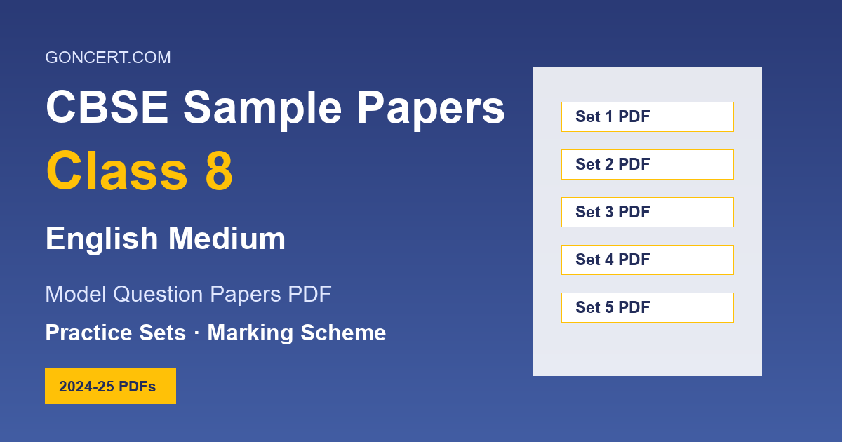 CBSE Sample Papers Class 8 English PDF download